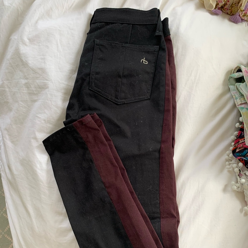 Rag & bone size 26 two toned black jeans